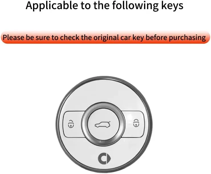 Car Key Case for Smart # 1, Creative Key Case Cover, PU Leather Large-Capacity Car Key Protective Bag,1 Style One-B Lack