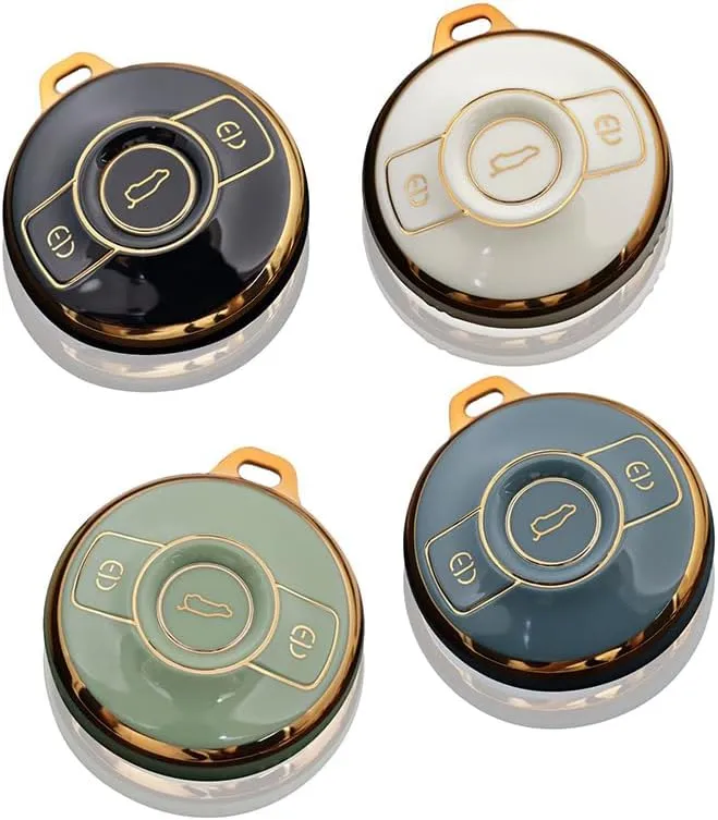 Car Key Case for Smart # 1, Creative Key Case Cover, PU Leather Large-Capacity Car Key Protective Bag,1 Style One-B Lack