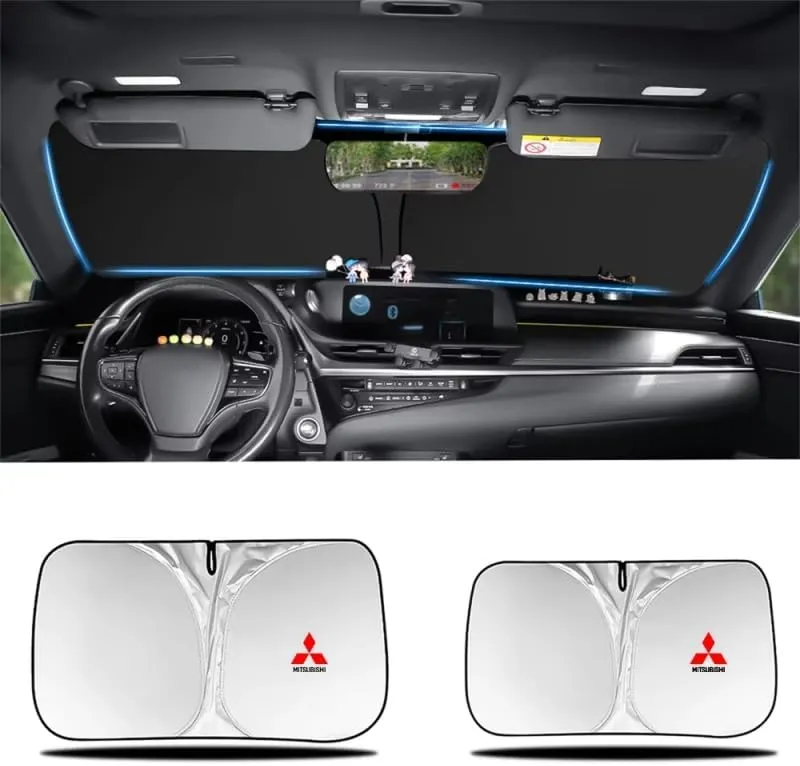 Car Windshield Sunshade for Mitsubishi Eclipse Cross 2018-2021, Block UV Rays Sun Visor Protector, Front Window Sunshades, Windscreen Sunshade,B 145CM