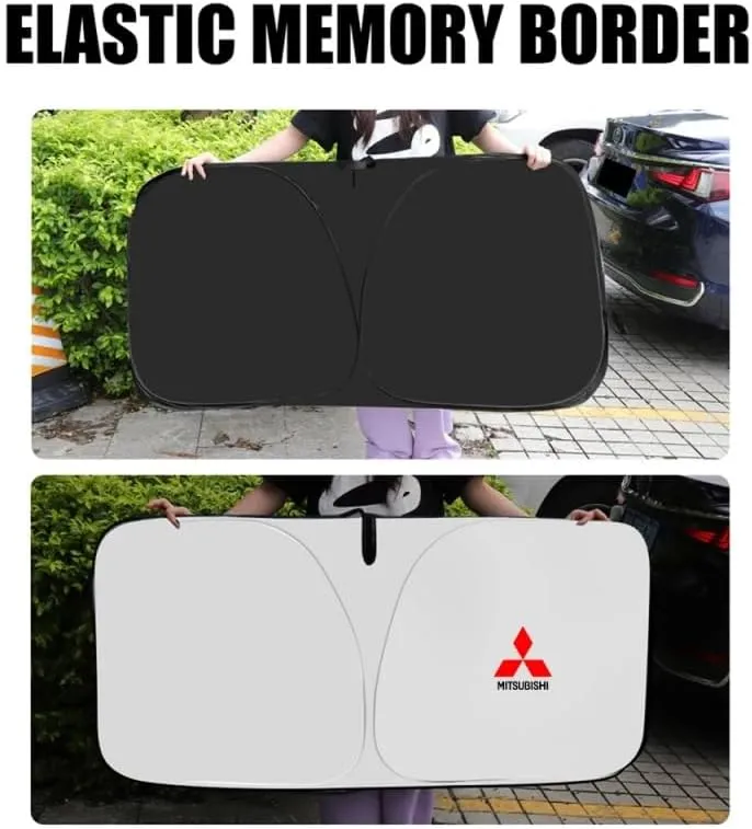 Car Windshield Sunshade for Mitsubishi Mirage 2019-2023, Block UV Rays Sun Visor Protector, Front Window Sunshades, Windscreen Sunshade,A 140CM