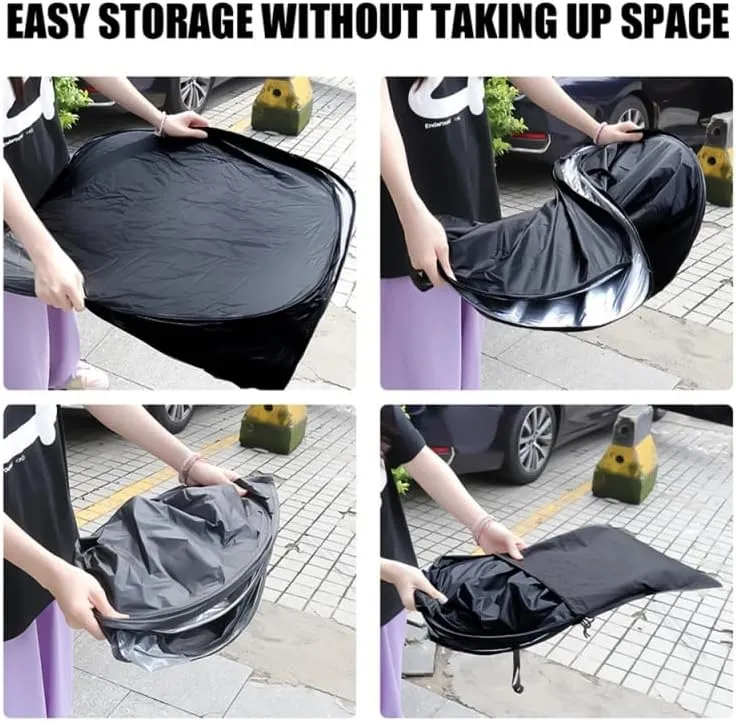 Car Windshield Sunshade for Mitsubishi Space Star 2019-2023, Block UV Rays Sun Visor Protector, Front Window Sunshades, Windscreen Sunshade,B 145CM