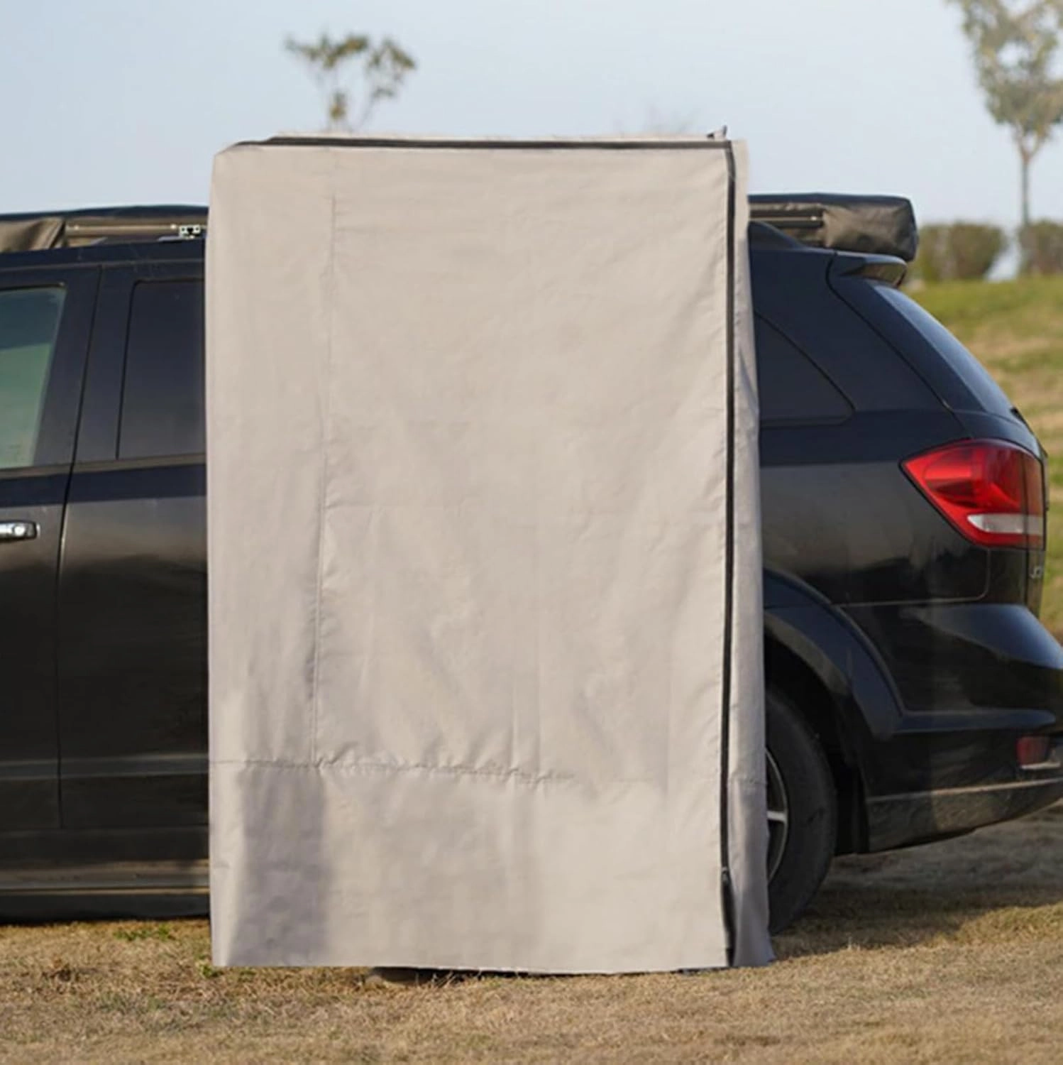 Car Side Shower Tent Shower Awning with Roof, SUV Truck Tent for Camping Privacy Shelters, Vehicle Awning Shower Room, Portable Shower Tent for Camping