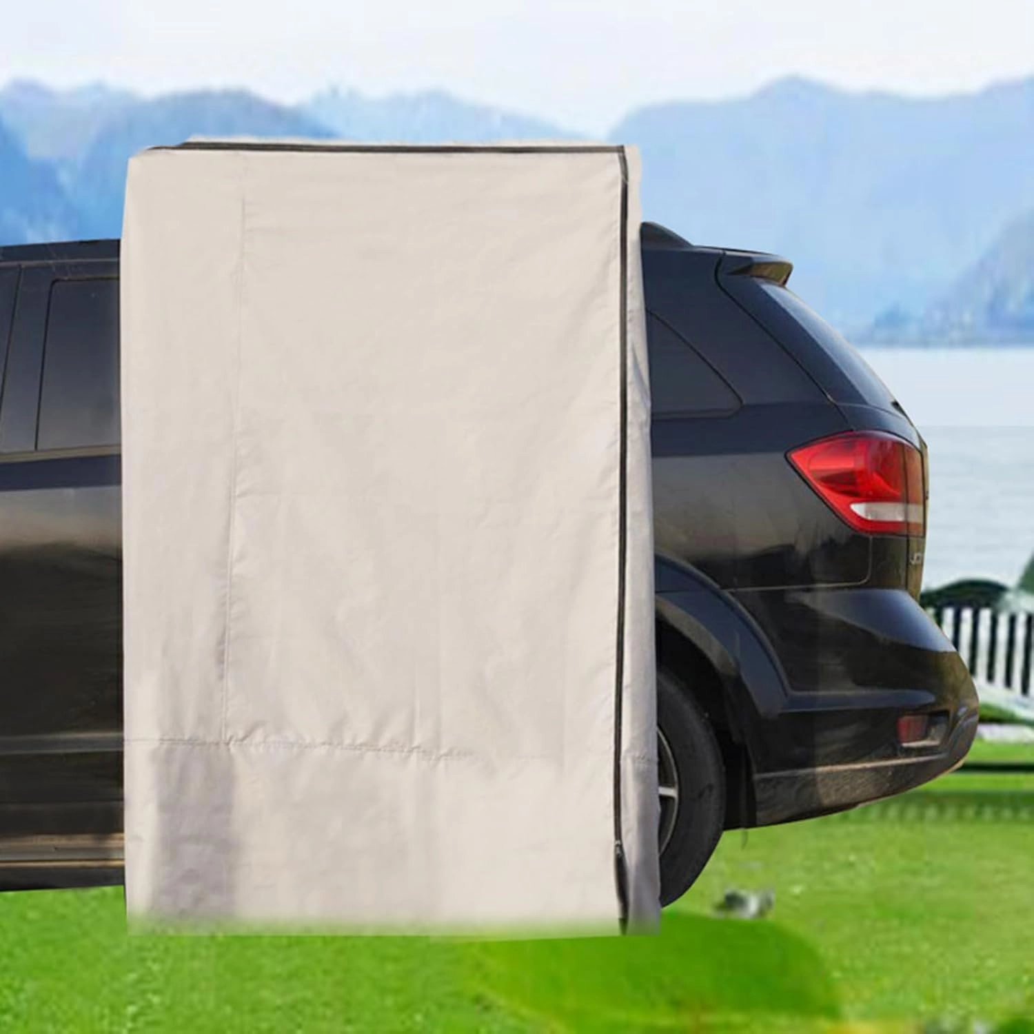 Car Side Shower Tent Shower Awning with Roof, SUV Truck Tent for Camping Privacy Shelters, Vehicle Awning Shower Room, Portable Shower Tent for Camping