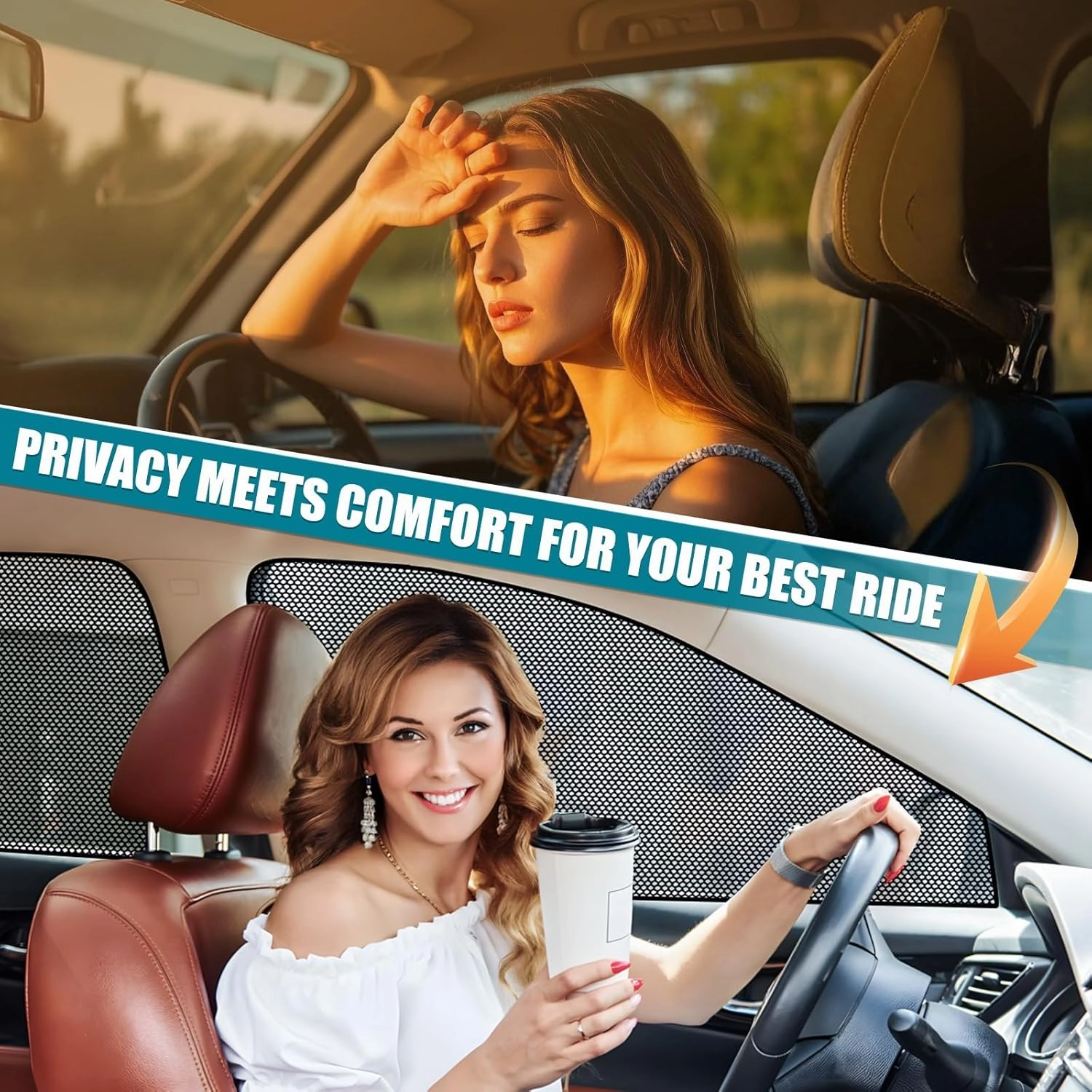 Car Window Shades for Maxus G50 2019 ,Privacy Sun Shade Set for Front Windshield Side and Rear Windows,Keep Your Car Cooler,Rear 2PCS