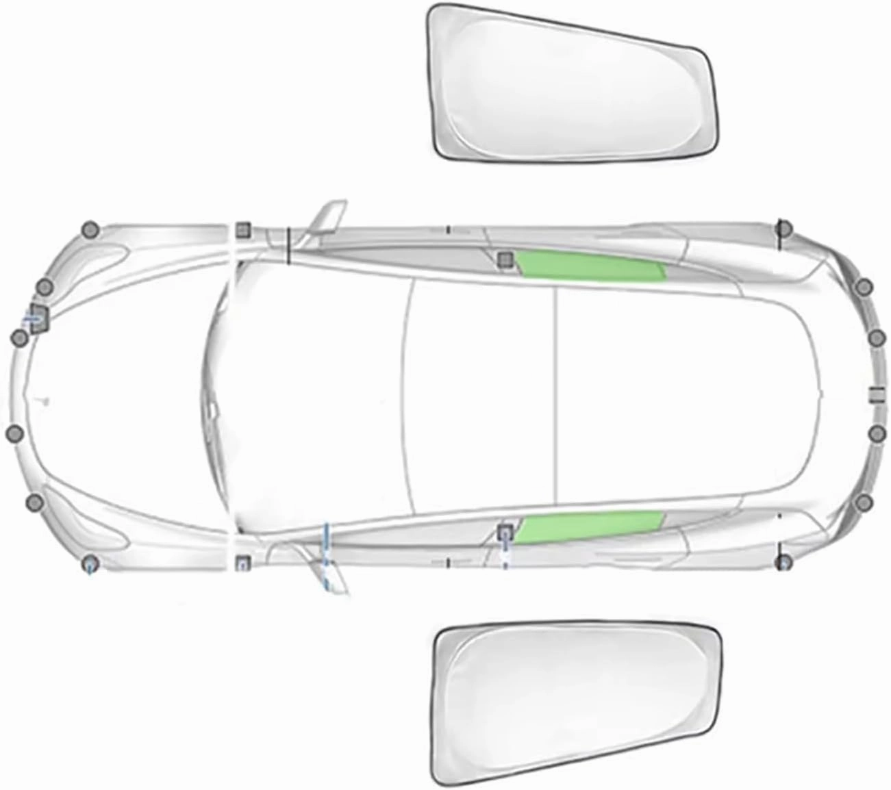 Car Window Shades for Maxus G50 2019 ,Privacy Sun Shade Set for Front Windshield Side and Rear Windows,Keep Your Car Cooler,Rear 2PCS
