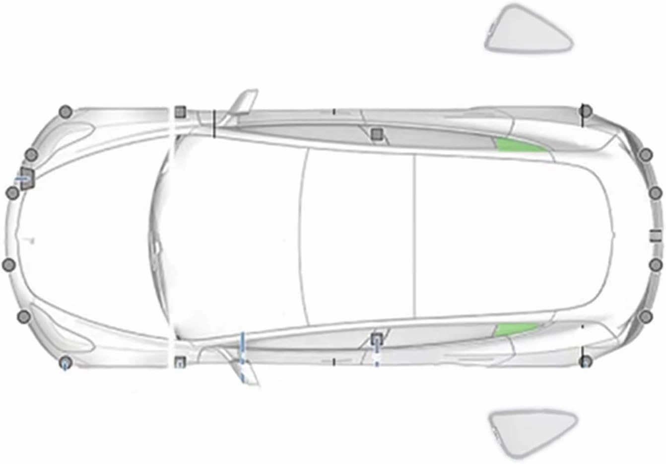 Car Window Shades for Maxus V80PLUS 2019 ,Privacy Sun Shade Set for Front Windshield Side and Rear Windows,Keep Your Car Cooler,Triangle 2PCS