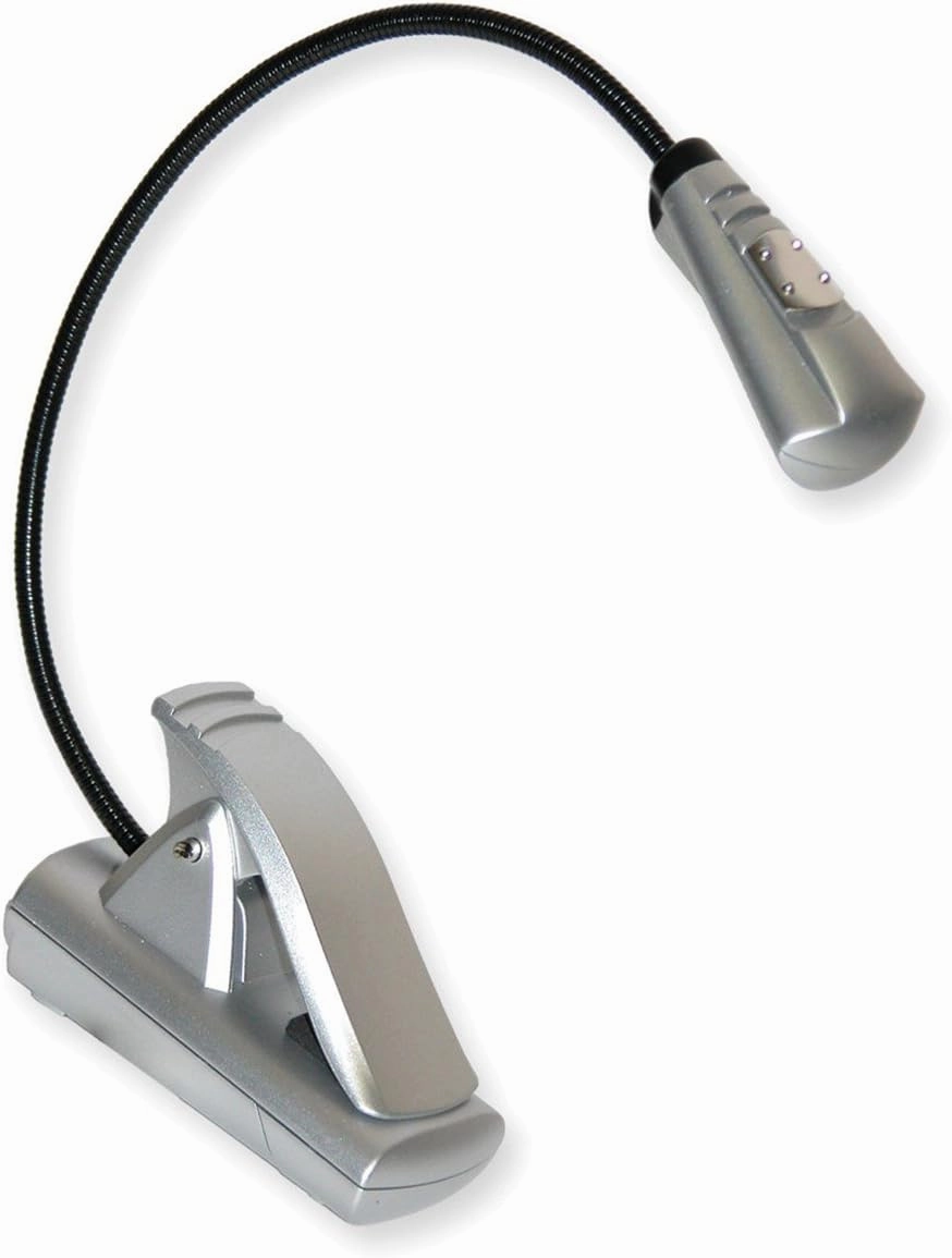 Carson FlexNeck Ultra Bright, Fully Adjustable LED Reading Lights for Books, Magazines, E-Readers, Tablets, Kindles, Nooks, Crafts and Hobbies - Set of 3 (FL-55MU), Gray