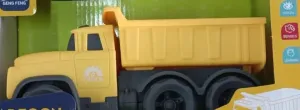 Cartoon Cars Yellow Dump Truck Toy, 21cm Construction Vehicle, Educational Kids Toy 18M 