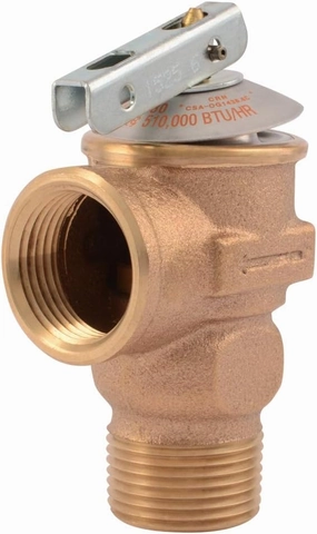 Cash Acme 3/4 Inch F-30 Safety Relief Pressure Release Valve, Brass Plumbing Fitting, 20166-0030
