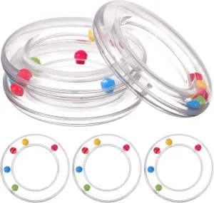 Cell Phone Accessories 24 Pcs Transparent Circle Rattle 's Accessories Gums Set Molar Grasping Transparent Rattles Transparent Rattles s Beads Bracelets