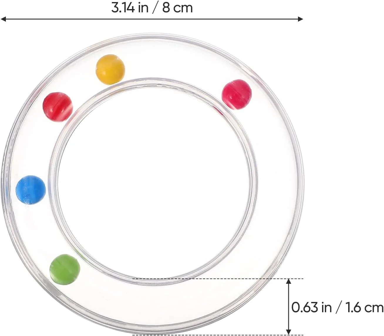 Cell Phone Accessories 24 Pcs Transparent Circle Rattle 's Accessories Gums Set Molar Grasping Transparent Rattles Transparent Rattles s Beads Bracelets