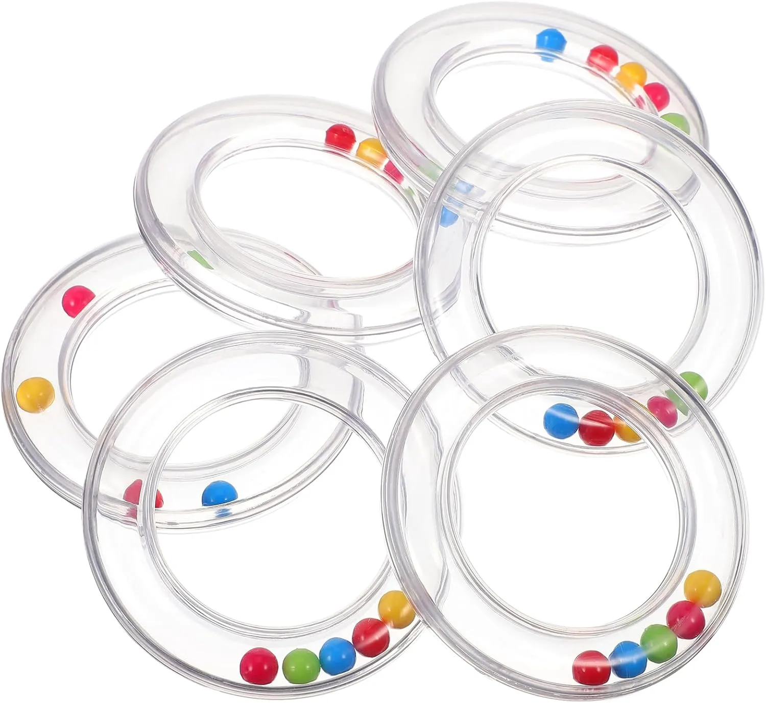 Cell Phone Accessories 24 Pcs Transparent Circle Rattle 's Accessories Gums Set Molar Grasping Transparent Rattles Transparent Rattles s Beads Bracelets