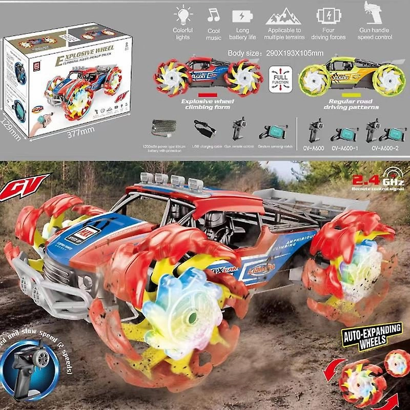 Children's Toys 4wd Remote Control Car Monster Truck Off-road Vehicle 2.4g Gest