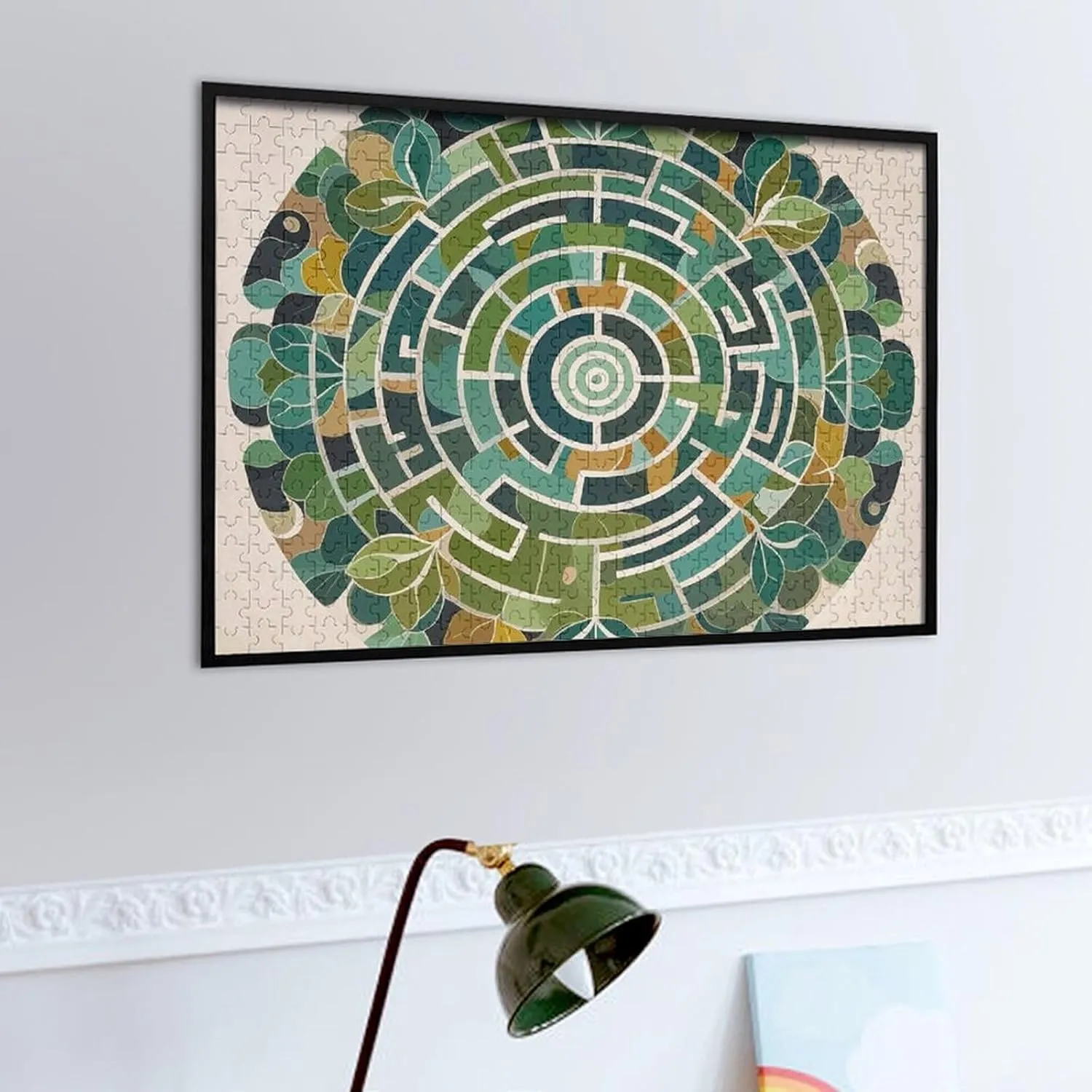 Circular Maze Puzzle for Adults Wooden Jigsaw Puzzle for Mother's Day Premium Puzzle with Unique Art Design Challenging Brain Teaser Birthday Gift for All Ages 500 PCS