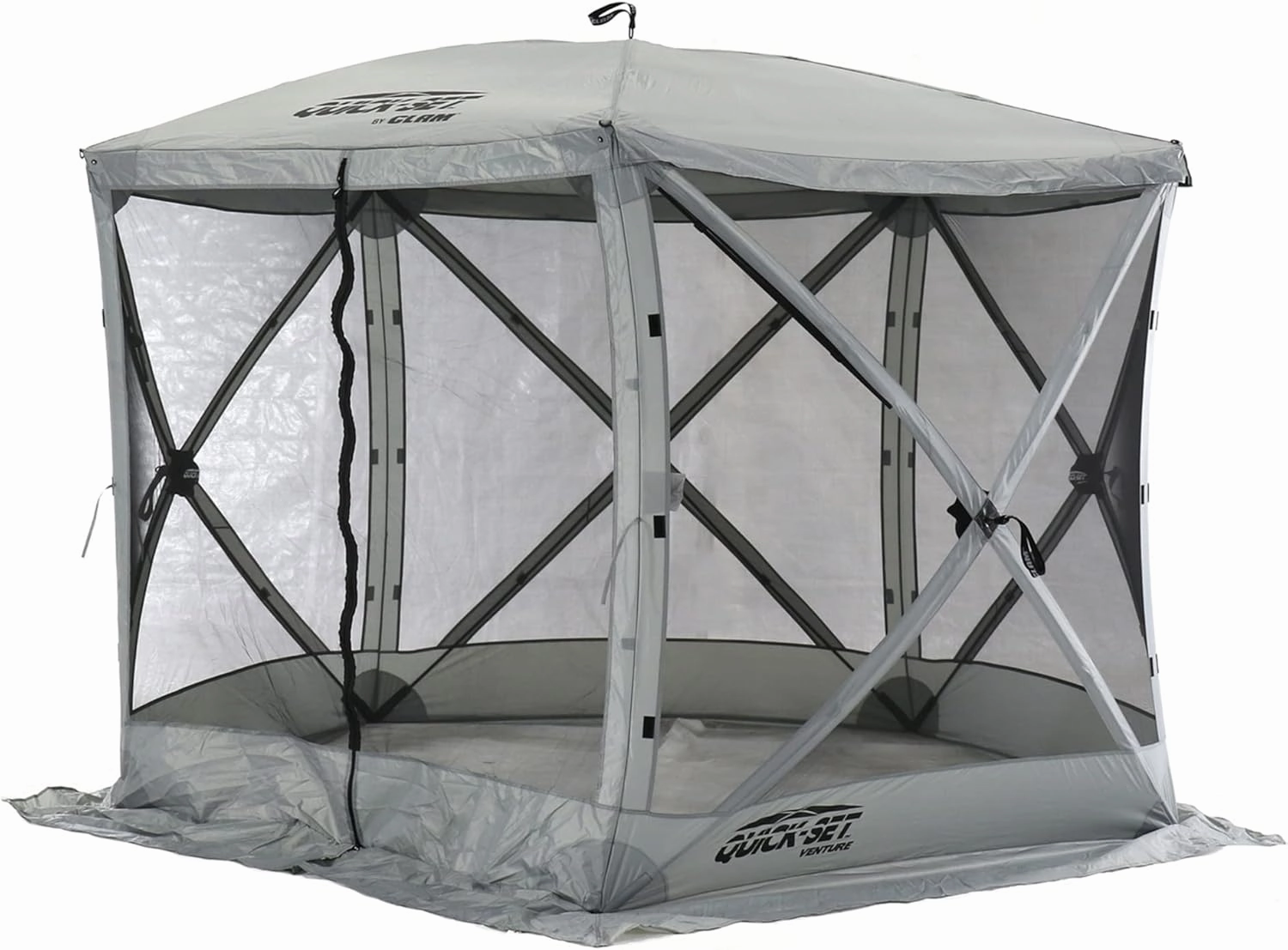CLAM Quick Set Venture 9 x 9 Ft Portable Outdoor Camping Canopy Shelter, Gray   Clam Quick Set Screen Hub Gray Fabric, Accessory Only (6 Pack)