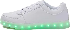 Cliont Women's Men's LED Lights Up Shoes Luminous Flashing Trainers USB Charging Lace Up Couples Shoes Kids Boy Girl Light Up Trainers Shoes Sneakers