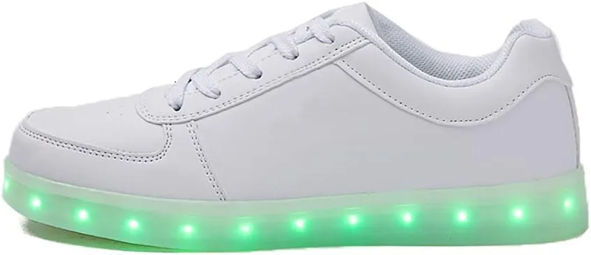 Cliont Women's Men's LED Lights Up Shoes Luminous Flashing Trainers USB Charging Lace Up Couples Shoes Kids Boy Girl Light Up Trainers Shoes Sneakers
