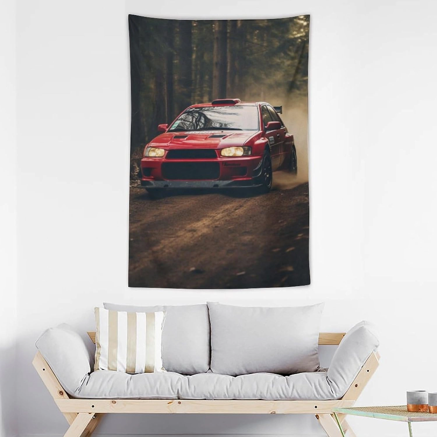 CLiqr Jdm Car Lancer Off Road Jungle Cool Tapestry Wall Hanging Aesthetic Decoration For Bedroom Living Room Wall Art Tapestries 40"x60"