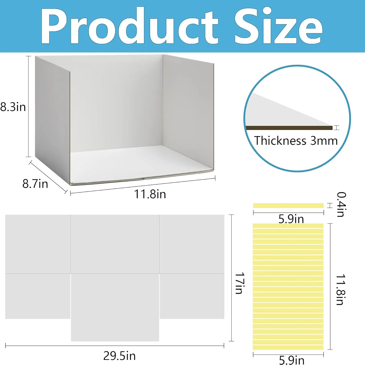 codree 4 Pcs Cardboard Diorama Kit, Diorama Box for Display, Diorama Project Supplies Display Case with Double Sided Tapes for DIY Crafts Toys, 11.8 x 8.7 x 8.3 Inch