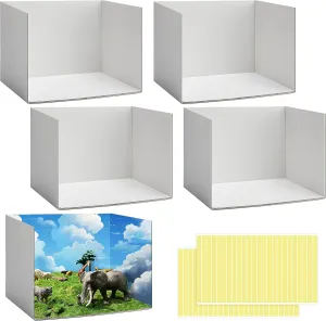 codree 4 Pcs Cardboard Diorama Kit, Diorama Box for Display, Diorama Project Supplies Display Case with Double Sided Tapes for DIY Crafts Toys, 11.8 x 8.7 x 8.3 Inch