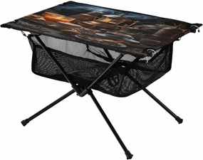 Coffee Portable Folding Camping Table, Compact Lightweight Beach Table with Carrying Bag for Outdoor Picnics, BBQs, Camp