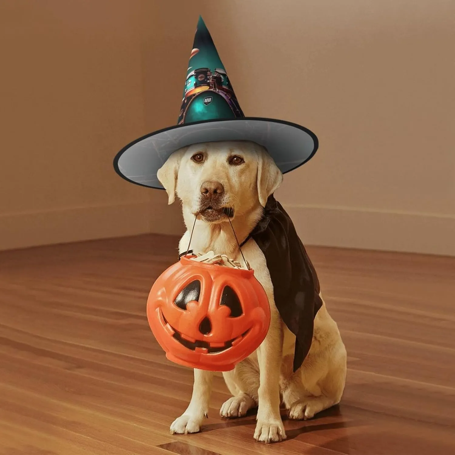 Cool Drum Set Print Funny Halloween Hats Witch Hats For Men, Women, Halloween Parties Costume Events