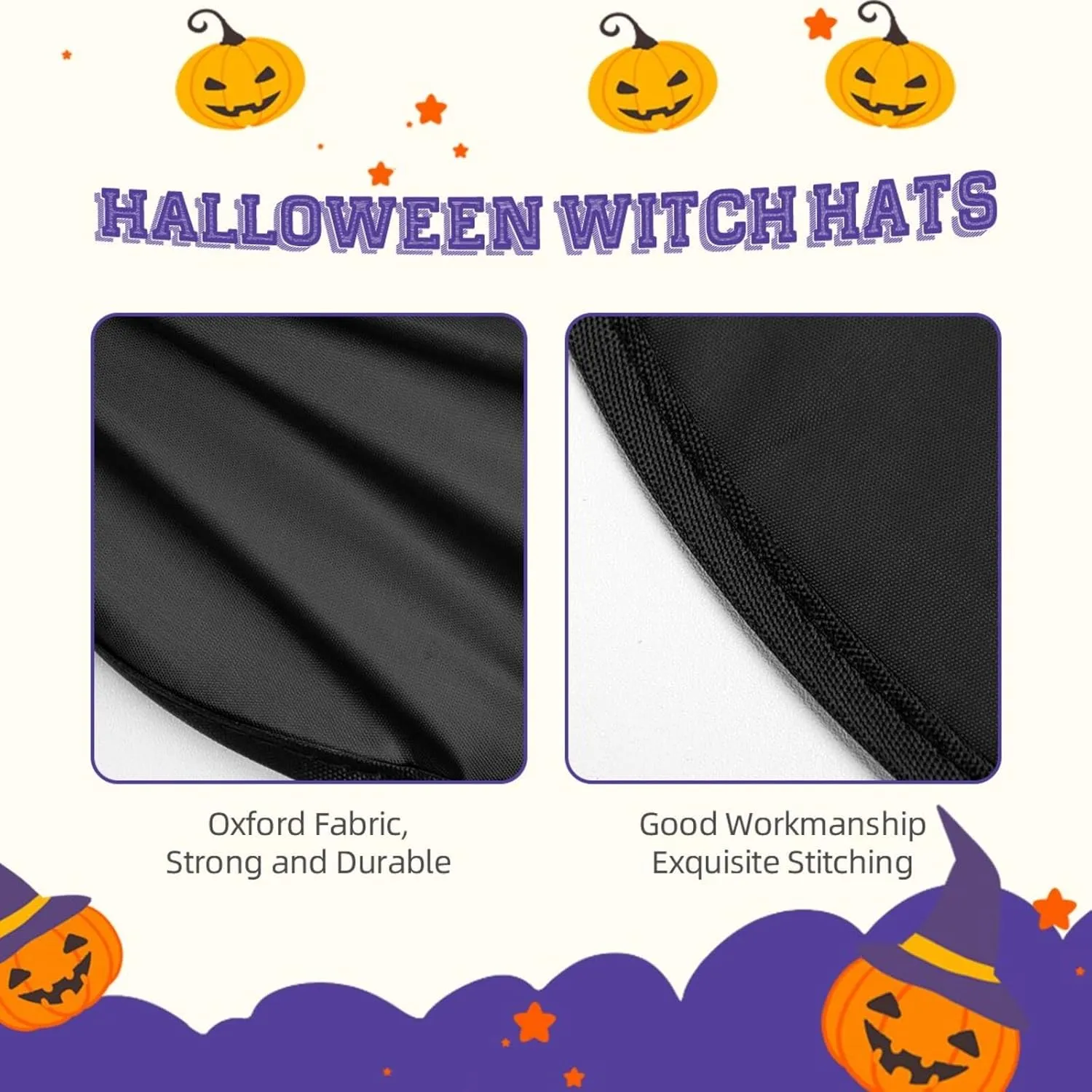 Cool Drum Set Print Funny Halloween Hats Witch Hats For Men, Women, Halloween Parties Costume Events