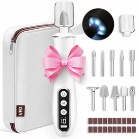 Cordless Nail Drill, Portable 2000 mAh Rechargeable Electric Nail File for Thick Toenails, 10 Speeds Nail Dril Machine Professional Manicure Pedicure Set for Women Hand Foot Natural Nails Care