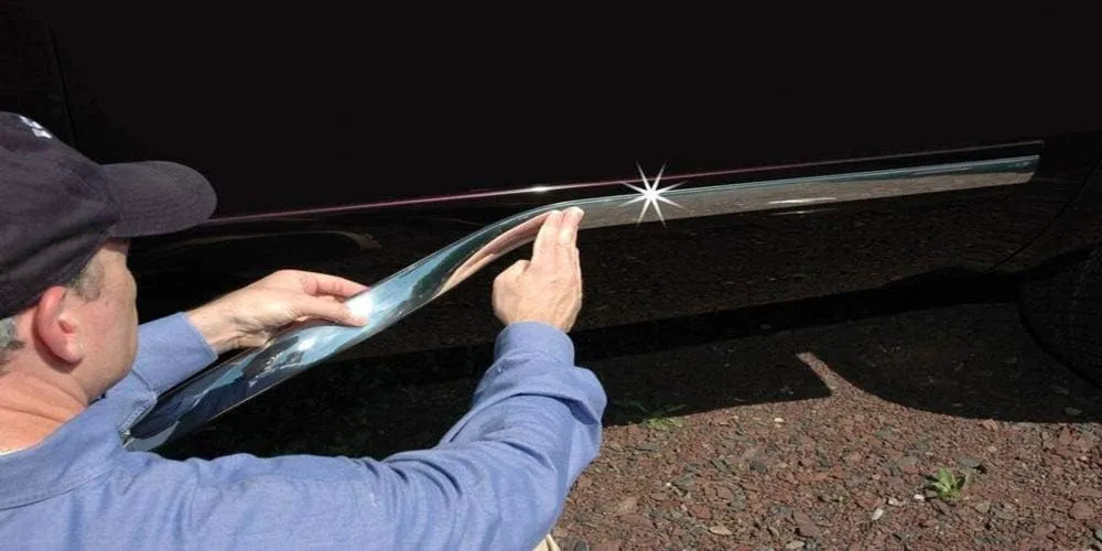Cowles Custom - Premium Universal Body Molding for All Vehicles - Easy Install, Chrome Finish, 2" by 16 ft, UV Protected, Long Lasting Flexible PVC