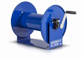 Coxreels 112-3-150 Hand Crank Hose Reel - Steel Spool for Coiling Hoses and Cables - Rotating Storage Reel with Manual Crank - Fits 3/8 x 150 Inch Hose - 12 x 18.25 x 13 Inches