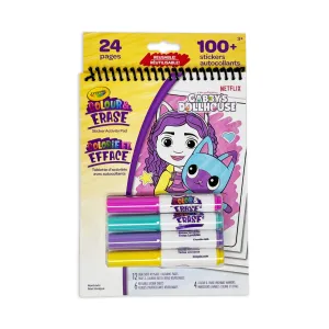 Crayola Colour & EraseTM Reusable Sticker Activity Pad – Gabby’s Dollhouse