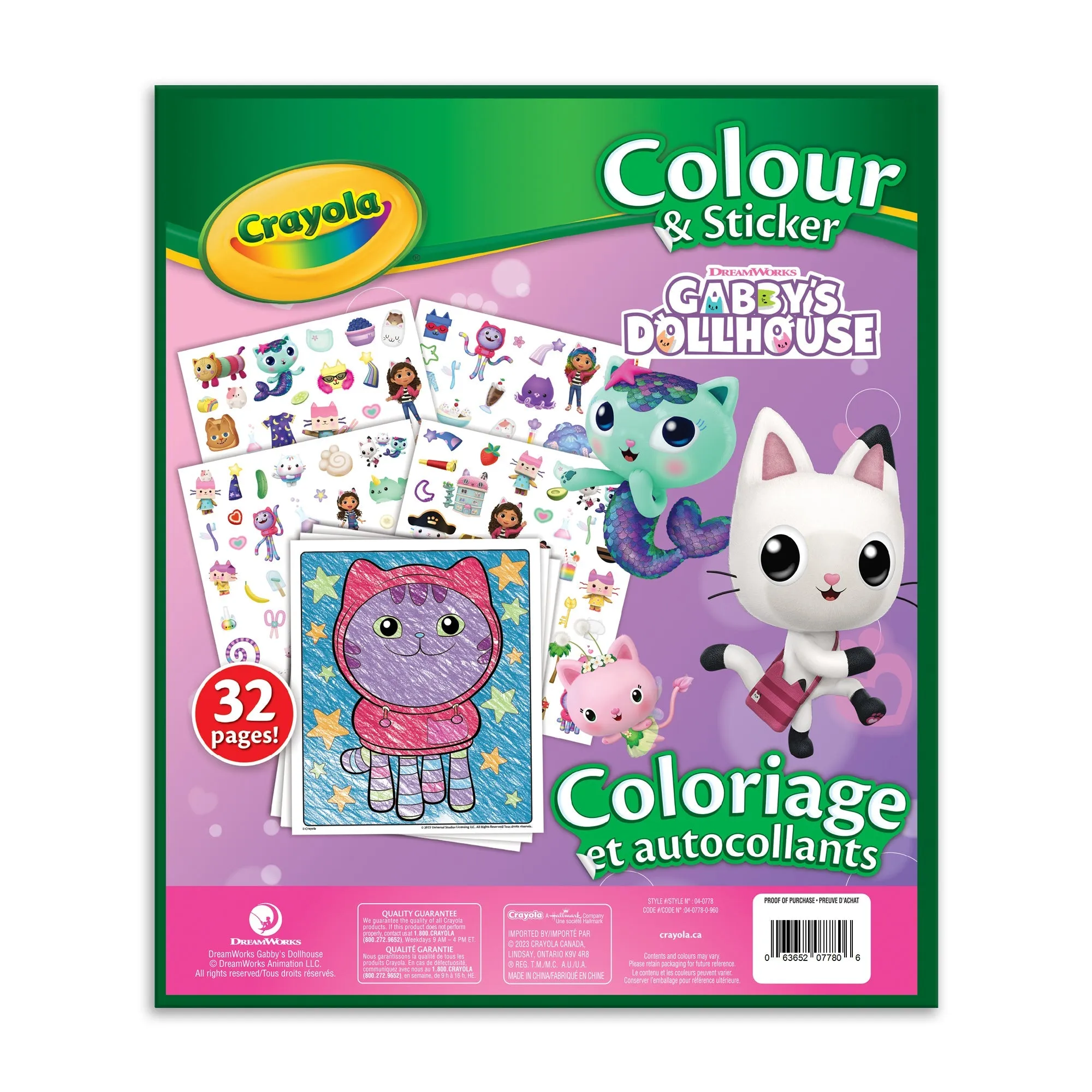 Crayola Gabby's Dollhouse Colour & Sticker Pad