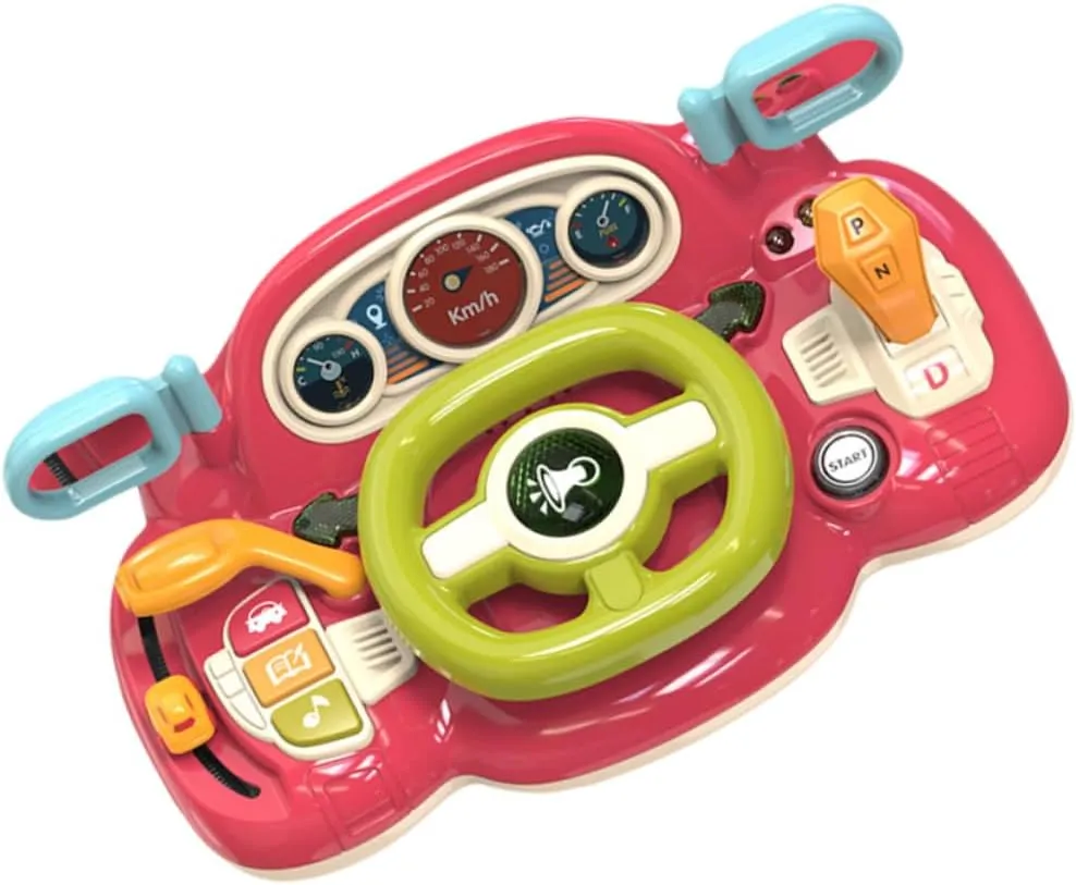 Creative Simulation Car Toy for Boy Girl Interactive Musical Driving Toy Traffic Knowledge Learning Fun Cartoon Design for Boys and Girls