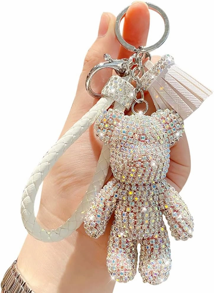 Creative Cool Diamond Bear Design Pendant Keychain Key-Chains Keyrings