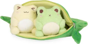 Cuddle Barn PlushGoals - Edawawa Kawaii Cute Soft Green Edamame Frog Plush Toy, 13 inches