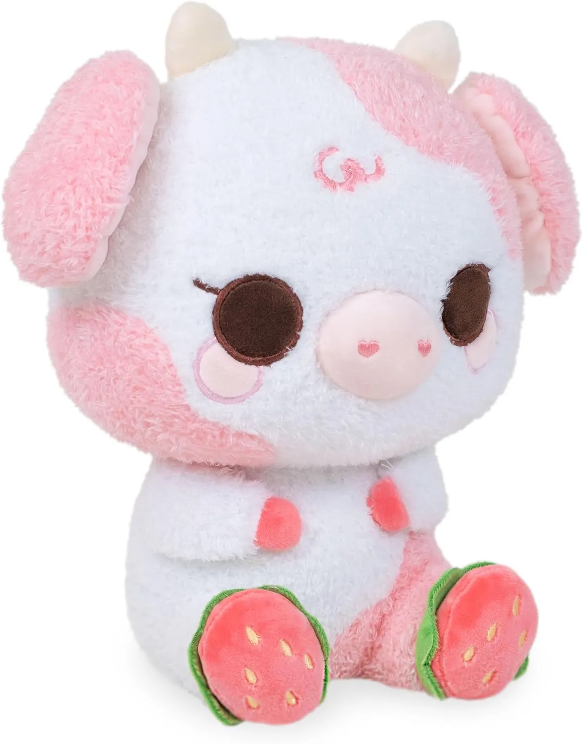 Cuddle Barn PlushGoals - Sunnie The Strawberry Cow | Super Soft Cute Kawaii Pink Collectible Stuffed Animal Plush, 10 inches