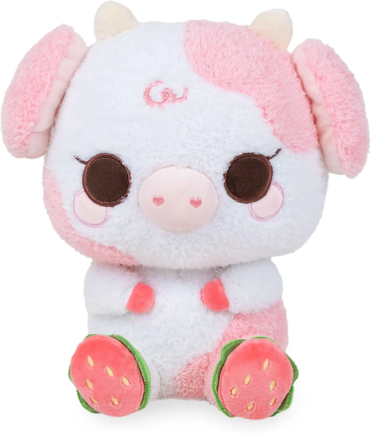 Cuddle Barn PlushGoals - Sunnie The Strawberry Cow | Super Soft Cute Kawaii Pink Collectible Stuffed Animal Plush, 10 inches