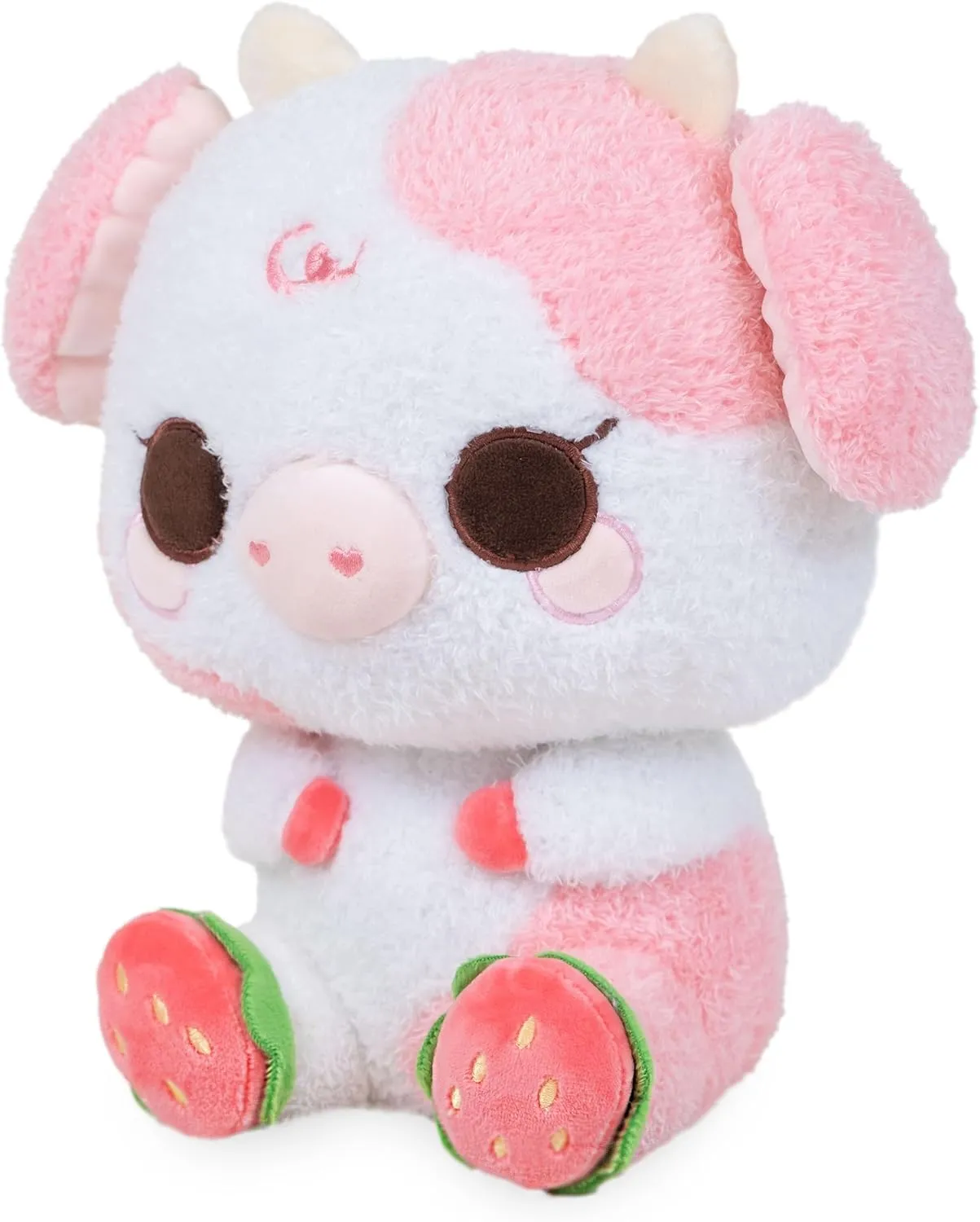 Cuddle Barn PlushGoals - Sunnie The Strawberry Cow | Super Soft Cute Kawaii Pink Collectible Stuffed Animal Plush, 10 inches