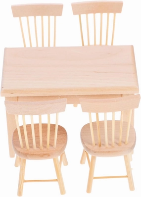 DECHOUS 1set Miniature Wooden Chair for Dollhouse Vintage-Style Scale Furniture Accessories Random Color for Decoration and Playtime