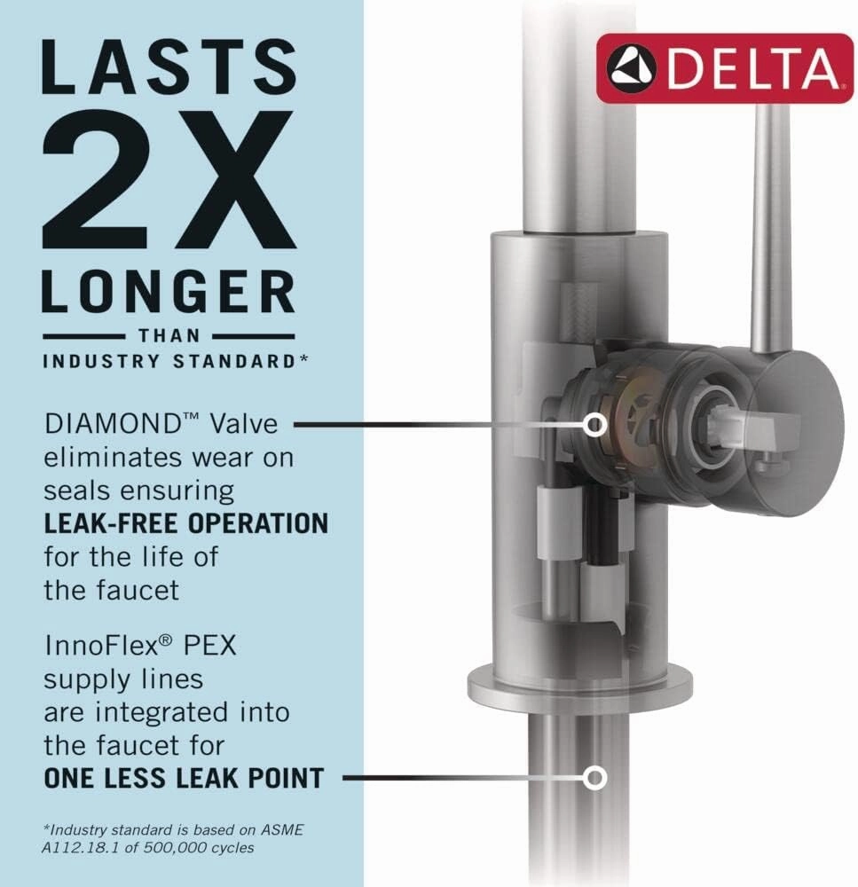 Delta Faucet Hazelwood Black Kitchen Faucet with Soap Dispenser, Kitchen Faucets with Pull Down Sprayer, Kitchen Sink Faucet with Magnetic Docking Spray Head, Matte Black 19831Z-BLSD-DST