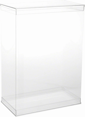 Deluxe Clear Folding Display Case with Acrylic Top and Base for 11-12 inch Dolls or Action Figures, 9.5" W x 5" D x 13" H, Pack of 3