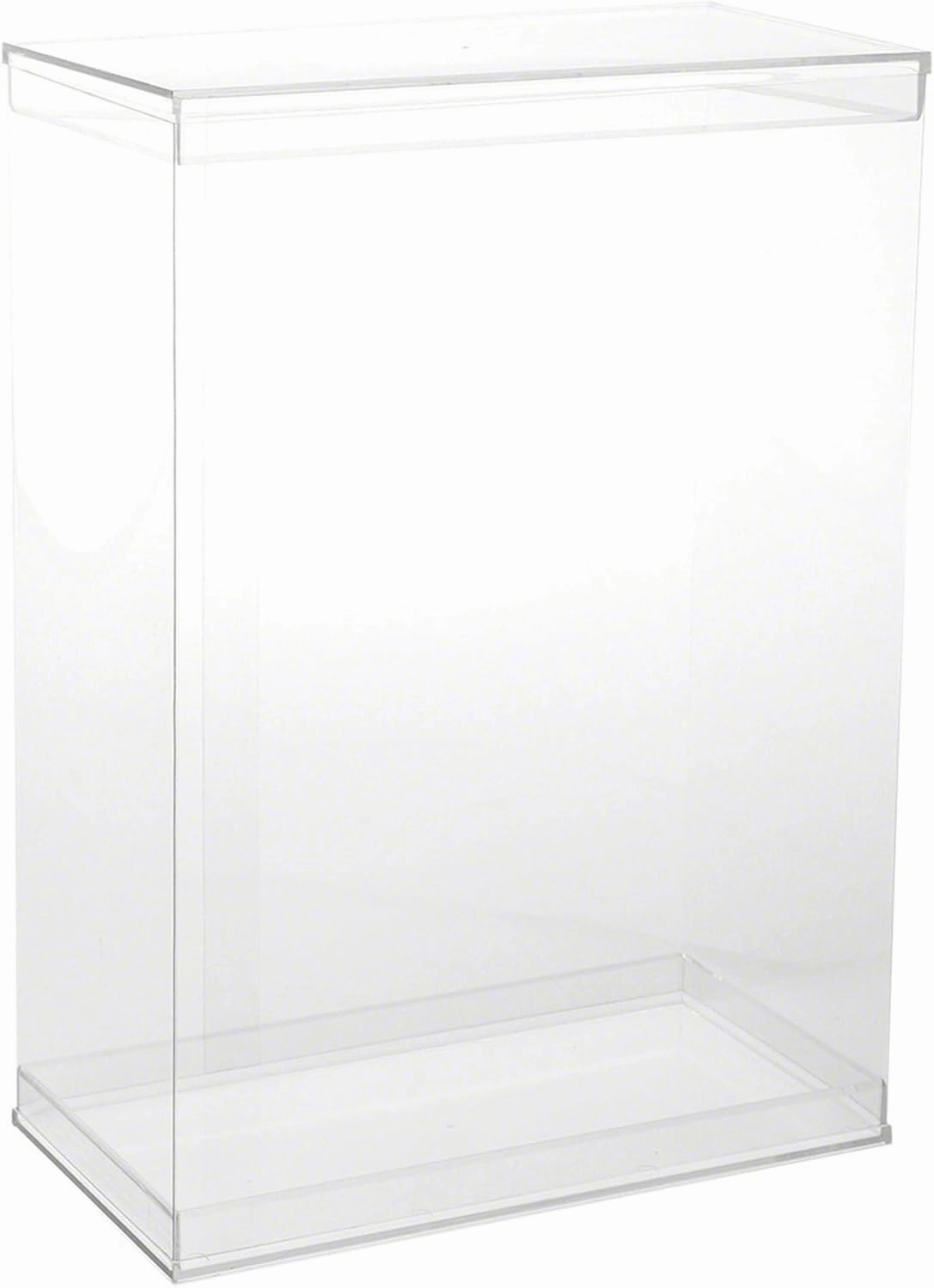 Deluxe Clear Folding Display Case with Acrylic Top and Base for 11-12 inch Dolls or Action Figures, 9.5" W x 5" D x 13" H, Pack of 3
