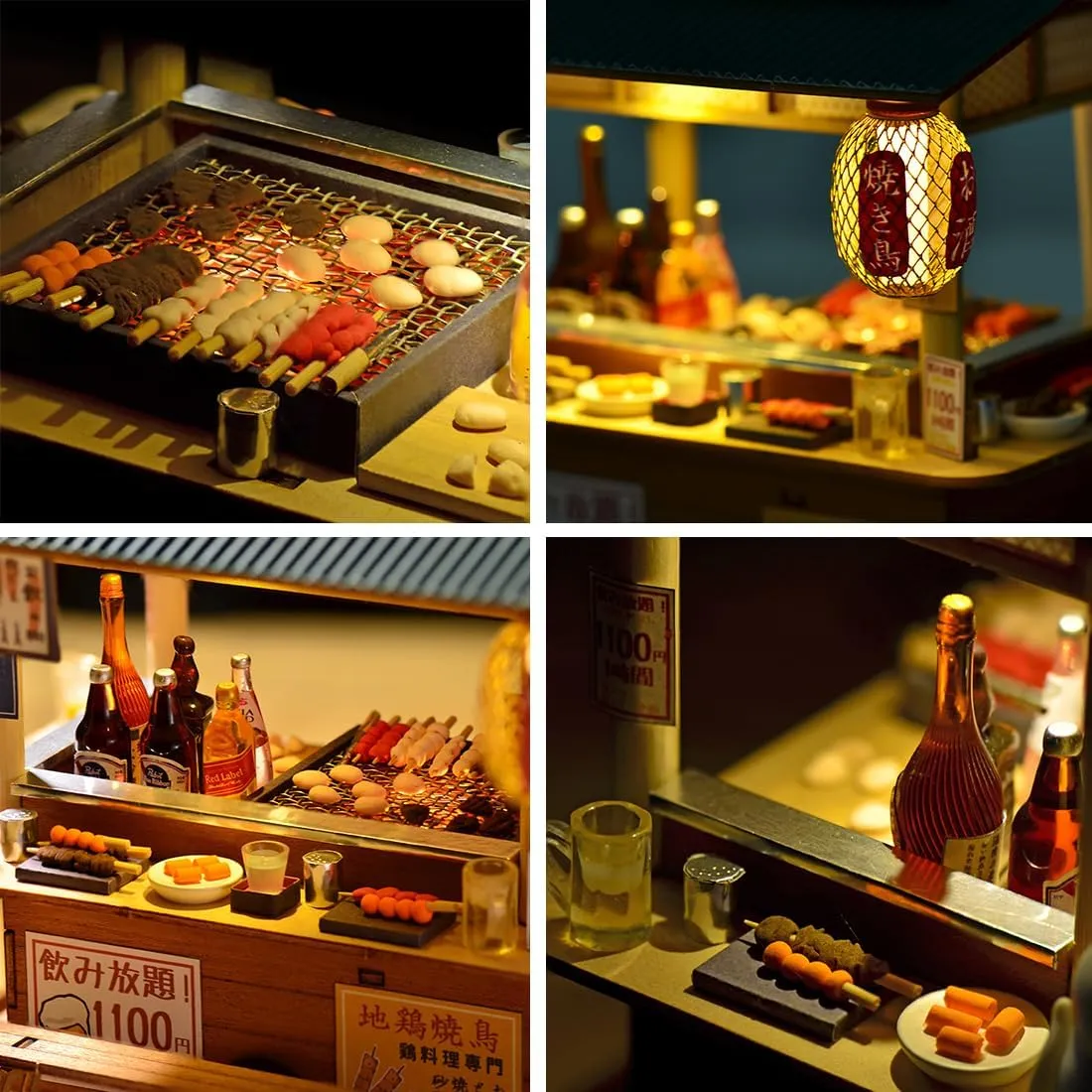 DIY Miniature Dollhouse Kit,Japanese Shop Wooden Dollhouse,Tiny House kit with Furniture and LED Lights Building Model Puzzle Toy for Adult Creative Gifts