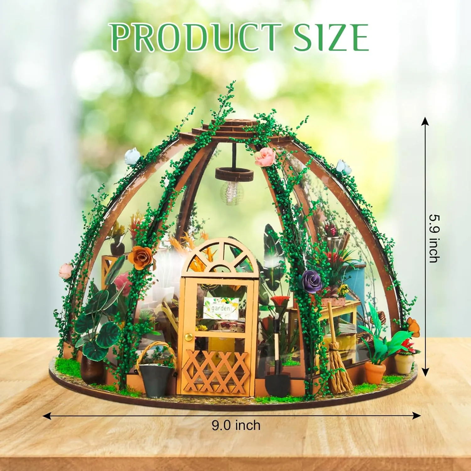 DIY Miniature House Kits, Tiny House Kit, Doll House Kits for Adults to Building, Unique Gift for Birthday Father's Day, Flower House