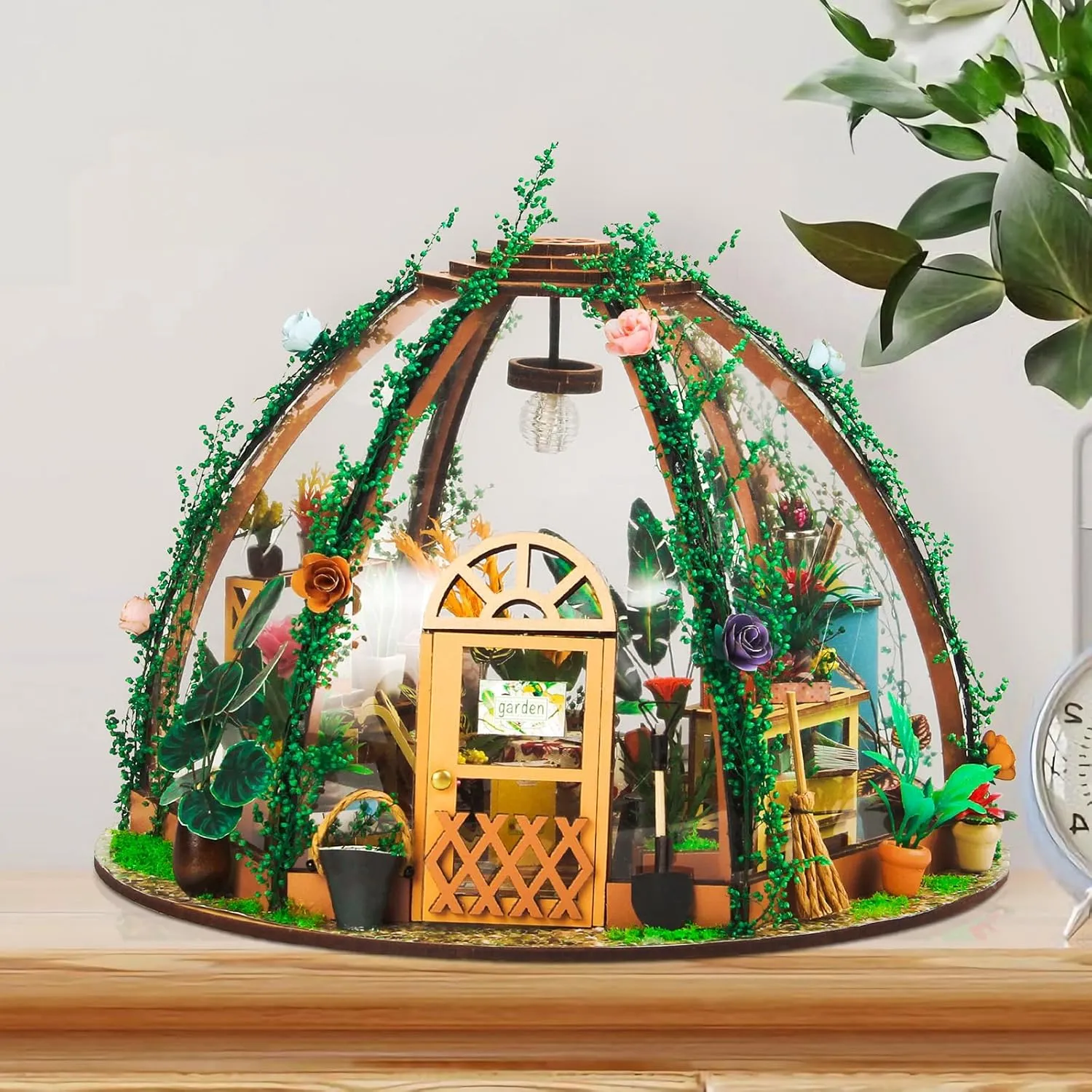 DIY Miniature House Kits, Tiny House Kit, Doll House Kits for Adults to Building, Unique Gift for Birthday Father's Day, Flower House