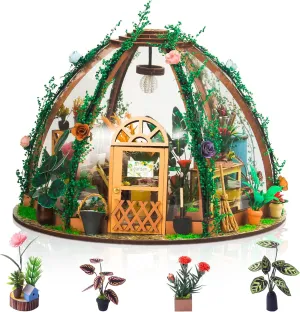 DIY Miniature House Kits, Tiny House Kit, Doll House Kits for Adults to Building, Unique Gift for Birthday Father's Day, Flower House