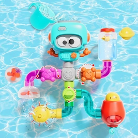 DIY Assemble Water Pipe, Bath Toys for Kids Ages 4-8, Building Kit for Ages 5-7, Fun Bath Tub Time Birthday Gifts for Toddlers 3   Year Old Boys & Girls