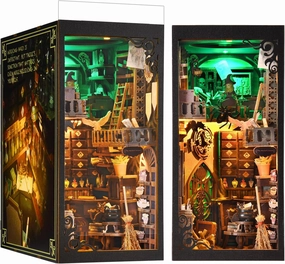 DIY Book Nook Kits for Adults, 3D Wooden Puzzle Dollhouse Miniature House Kit for Bookshelf Insert Decoration, DIY Bookend Tiny House (The Master's House)
