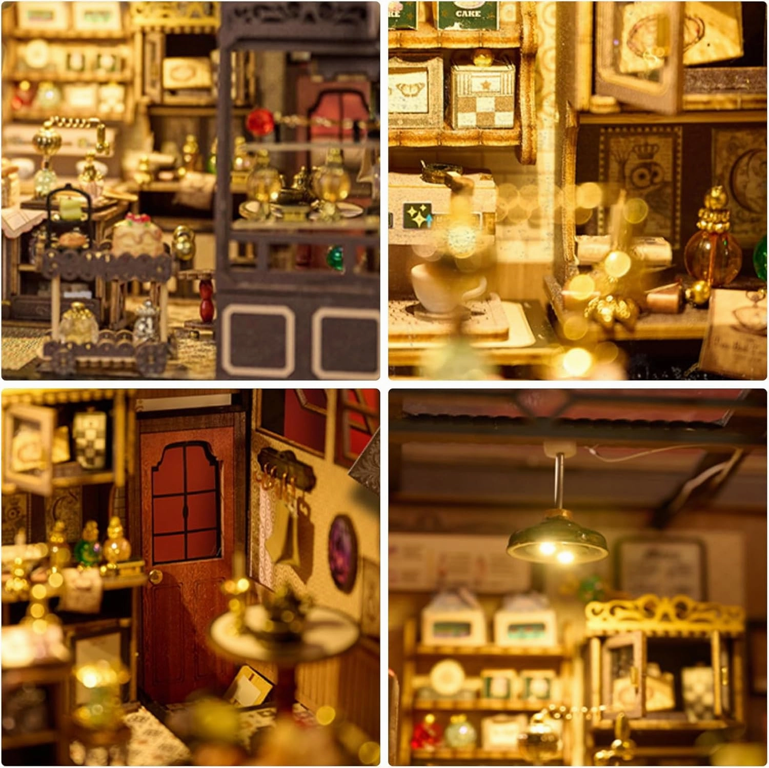 DIY Miniature Dollhouse Kits, Tiny House Kit with Light, Doll House Kits for Adults to Building, Unique Gift for Birthday Christmas Day, Cakehouse