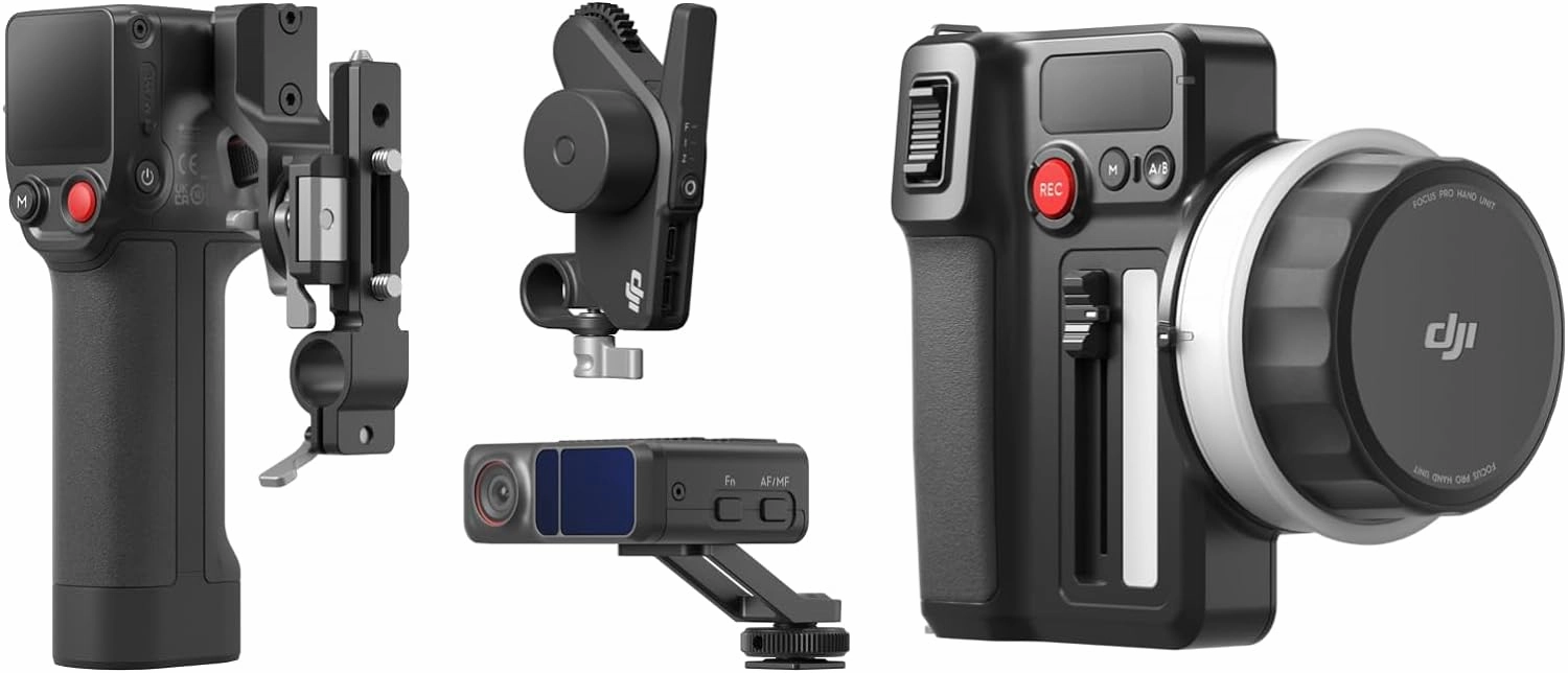 DJI Focus Pro All-in-One Combo, AMF Lens Control System, 20-Meter Subject Focusing, 76,800 LiDAR Ranging Points, AI Recognition, FIZ Lens Control, DJI PRO Ecosystem, Additionally Includes Hand Unit